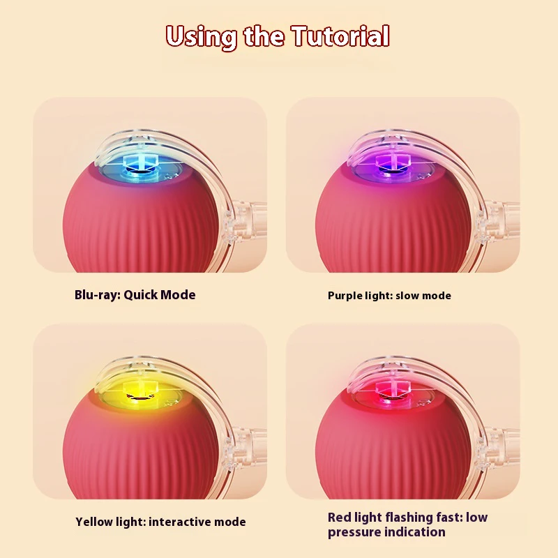 Cat Interactive Ball Toys Automatic Rolling Ball for Kitten Rechargeable Smart Pet Electric Toys with Teaser Sensor Cat Ball Toy