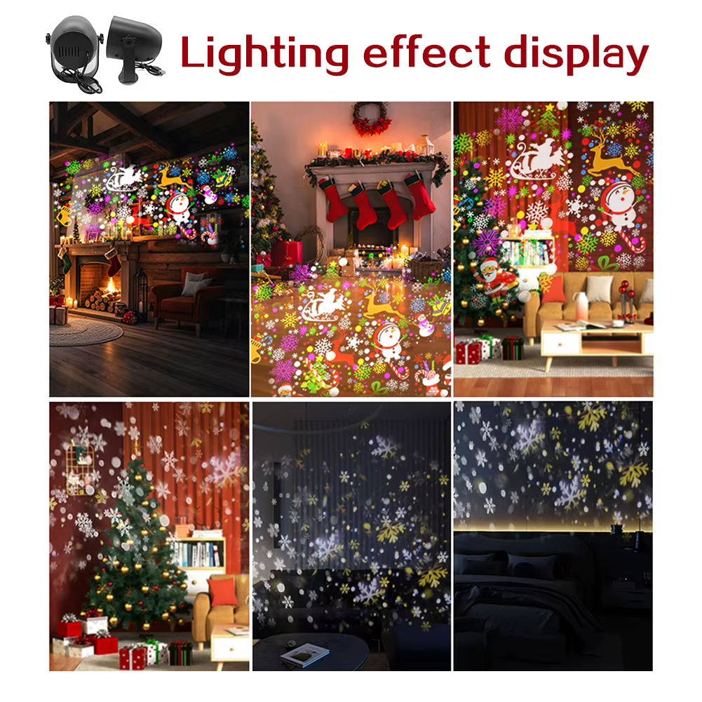 For Christmas Projector Lights Indoor LED Snowflake Projector Lights Holiday Projector for Christmas Party