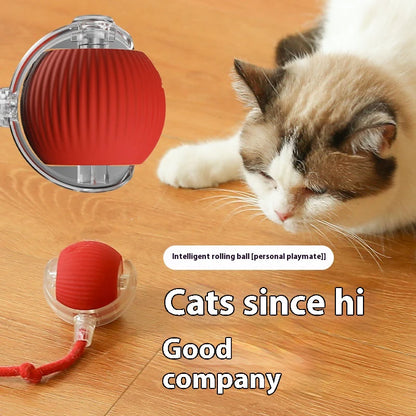 Cat Interactive Ball Toys Automatic Rolling Ball for Kitten Rechargeable Smart Pet Electric Toys with Teaser Sensor Cat Ball Toy